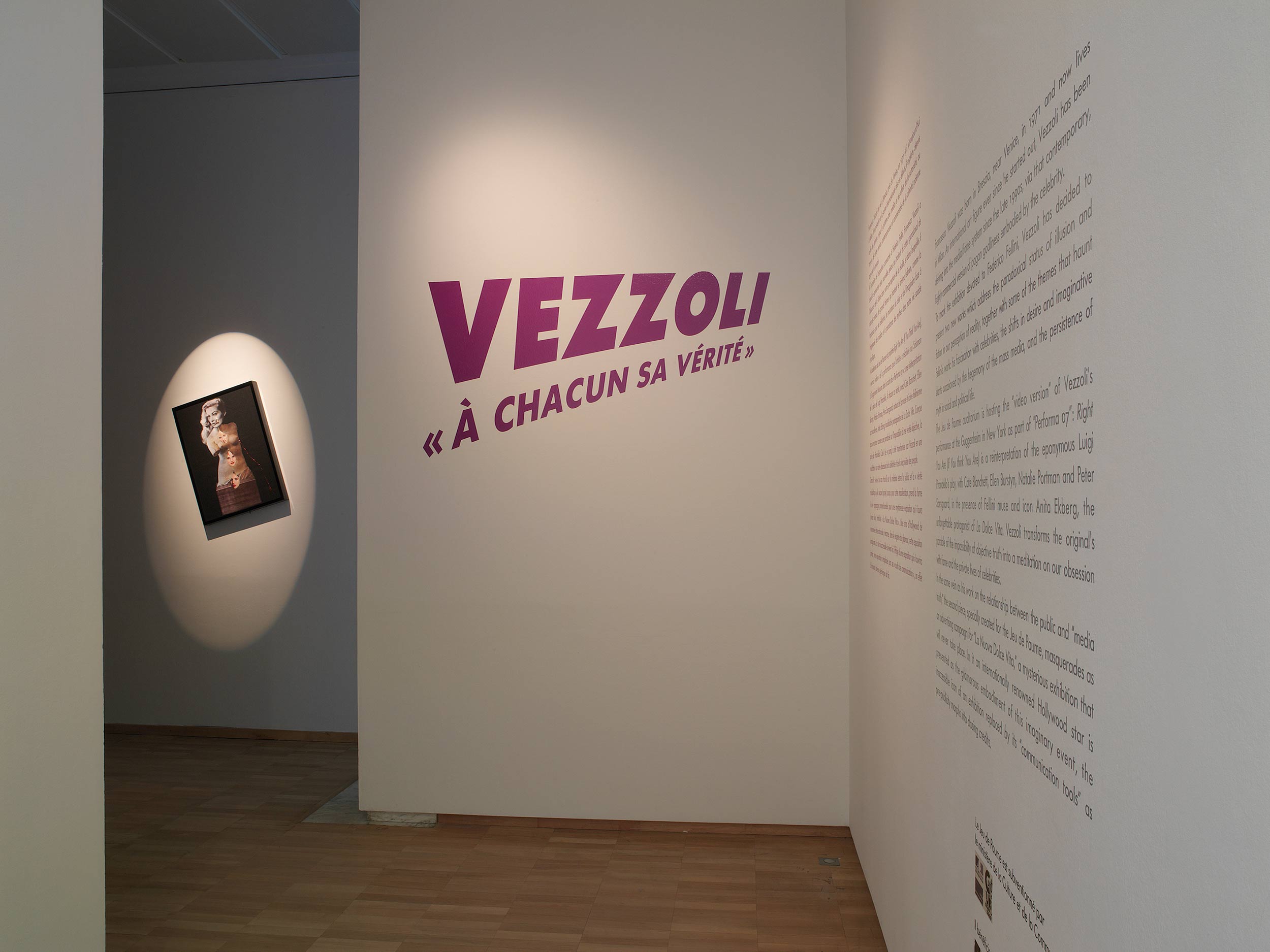 Vue de l'exposition <em>Francesco Vezzoli. À chacun sa vérité</em>