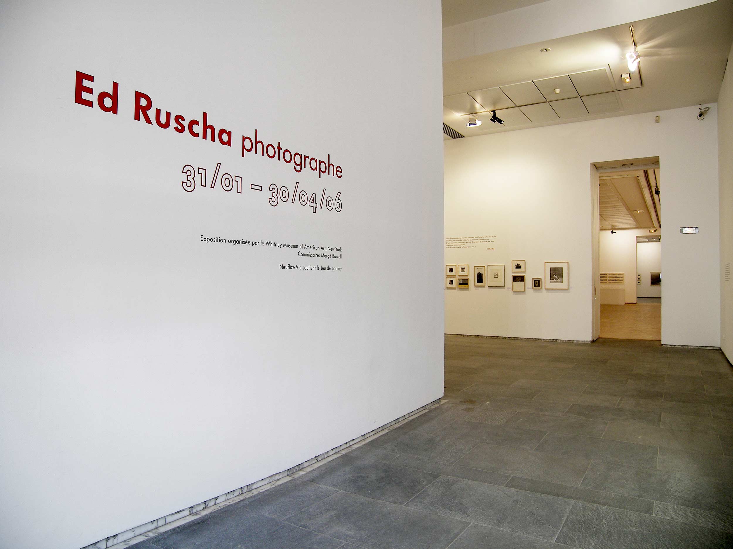 Vue de l'exposition <em>Ed ruscha, photographe</em>