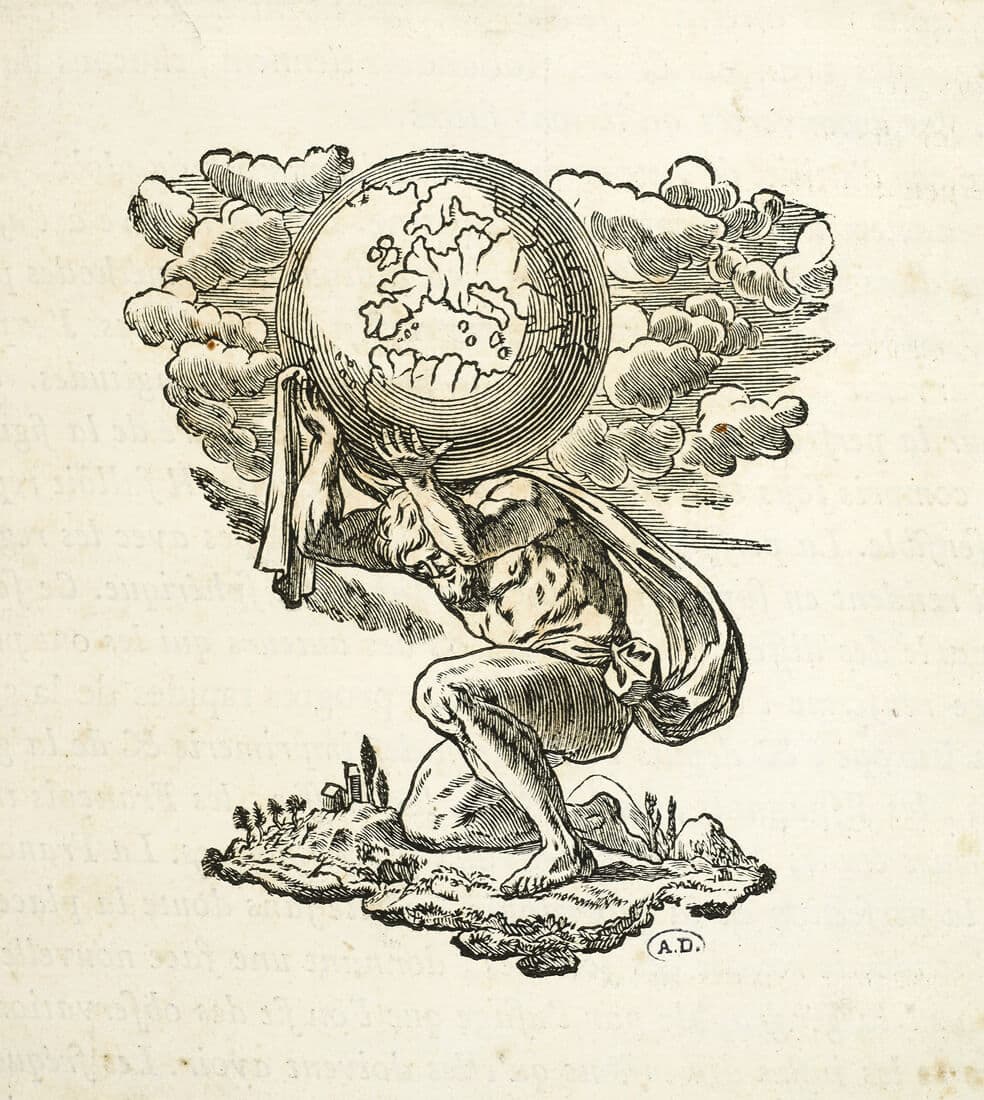 Atlas portant le monde