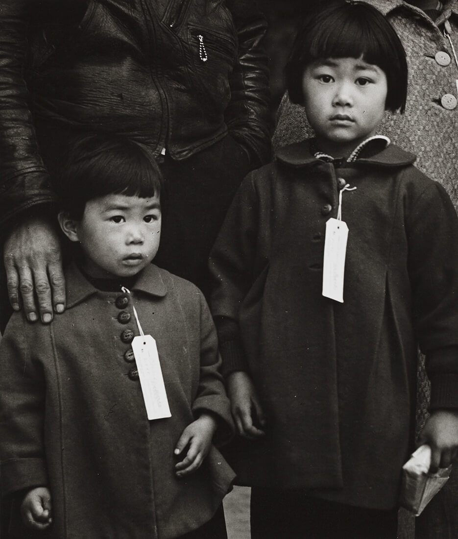 Japanese Children with Tags, Hayward, California, May 8 1942