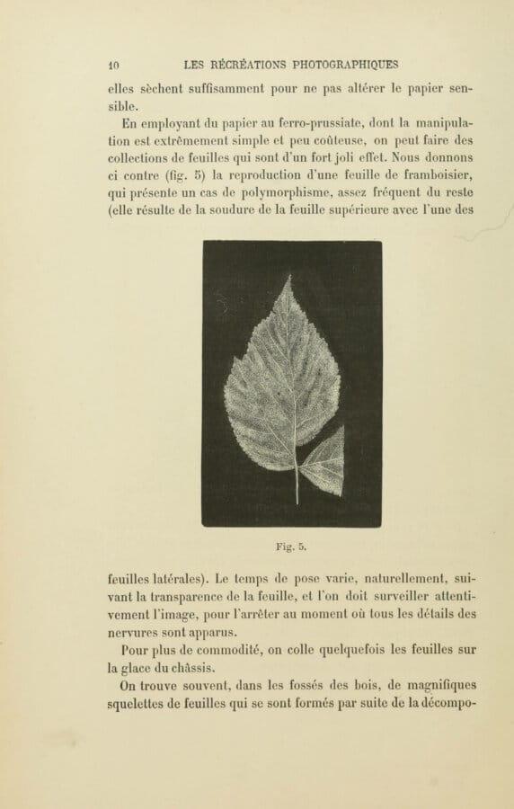 Albert Bergeret et Félix Drouin, « Reproductions directes ». Les Récréations photographiques, Paris, Charles Mendel, 1891, p. 10 (Boston Public Library)