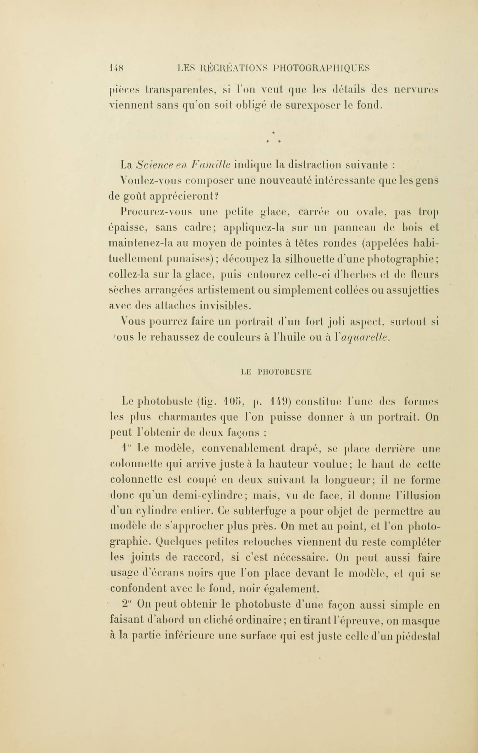 Albert Bergeret and Félix Drouin, « Reproductions directes ». <em>Les Récréations photographiques</em>, Paris, Charles Mendel, 1891, p. 148 (Boston Public Library)