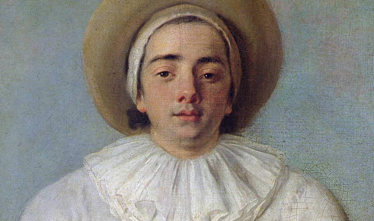 Jean-Antoine Watteau, <em>Pierrot, dit autrefois Gilles</em> (détail), 1718-1719