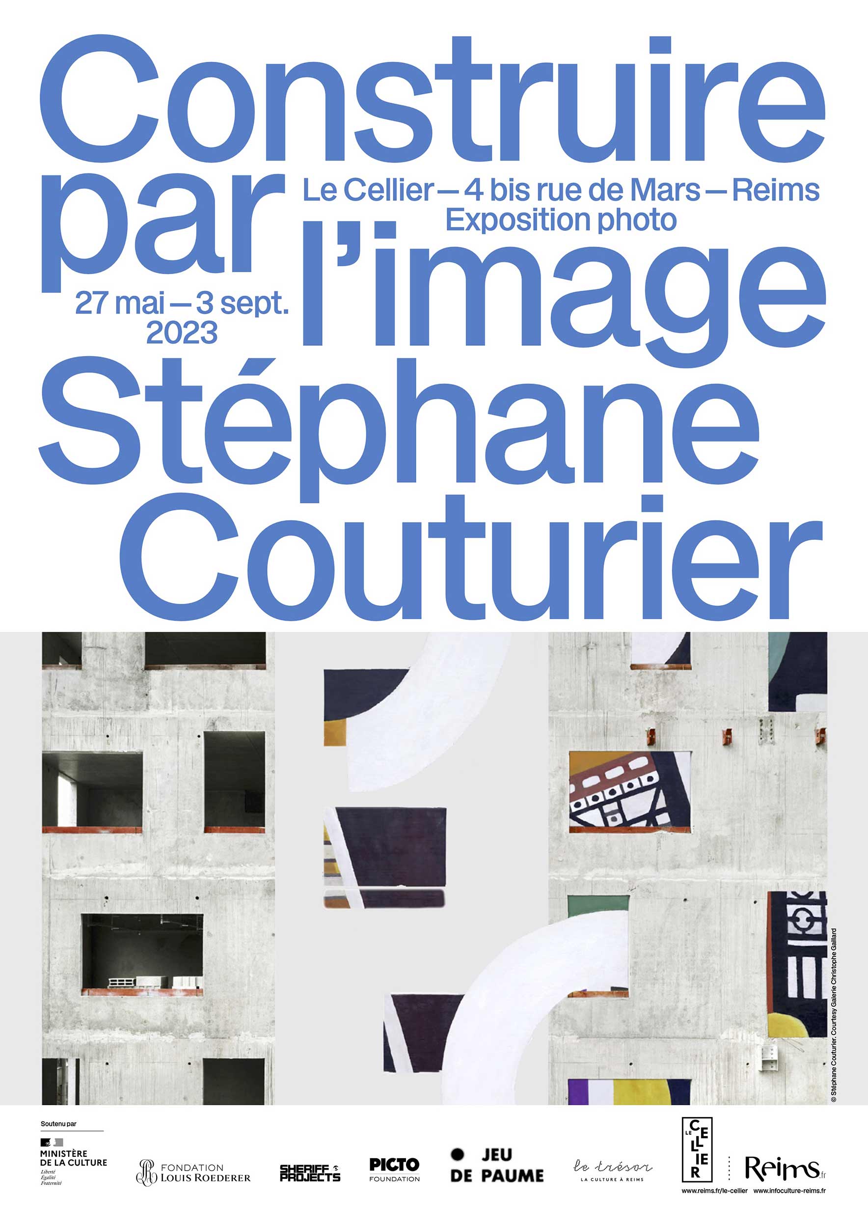 Affiche de l'exposition <em>Stéphane Couturier. Construire par l'image</em>,