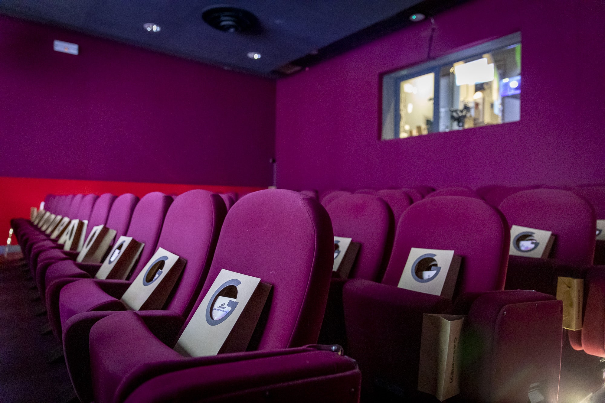 Salle de cinéma avec un public assis devant l’écran